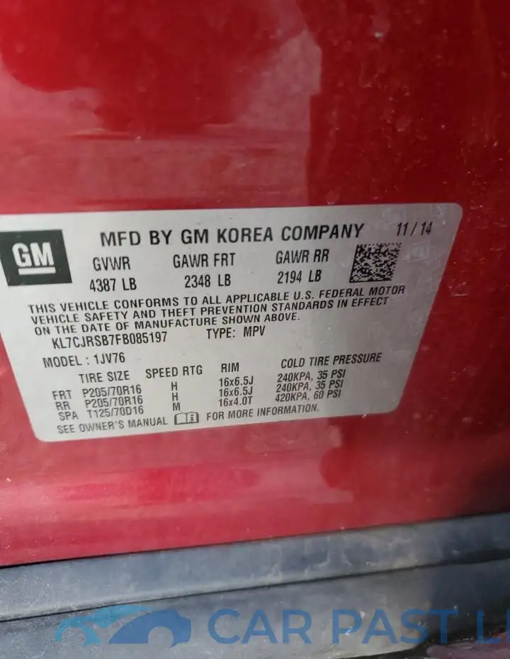 KL7CJRSB7FB085197# 13