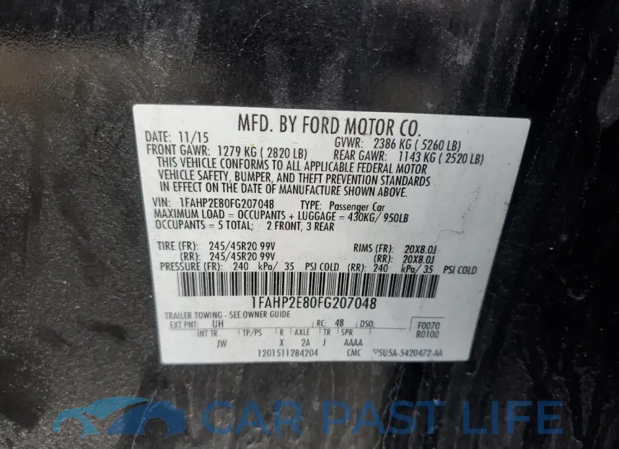 1FAHP2E80FG207048# 12
