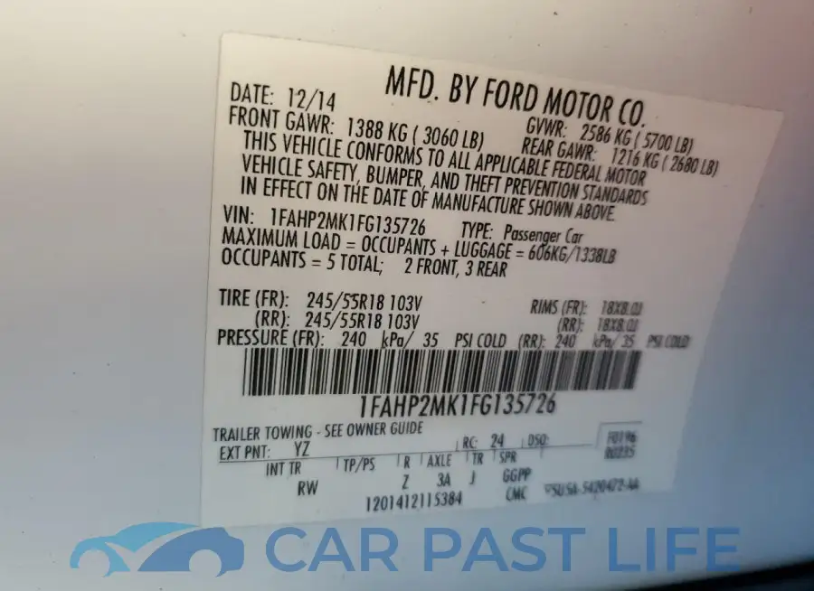 1FAHP2MK1FG135726# 13
