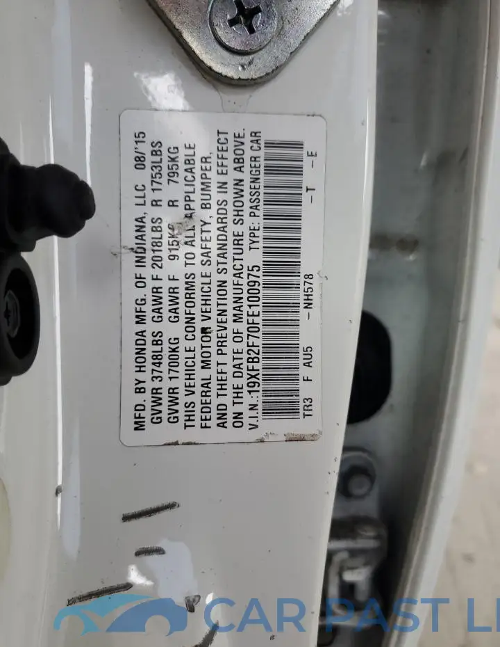 19XFB2F70FE100975# 12