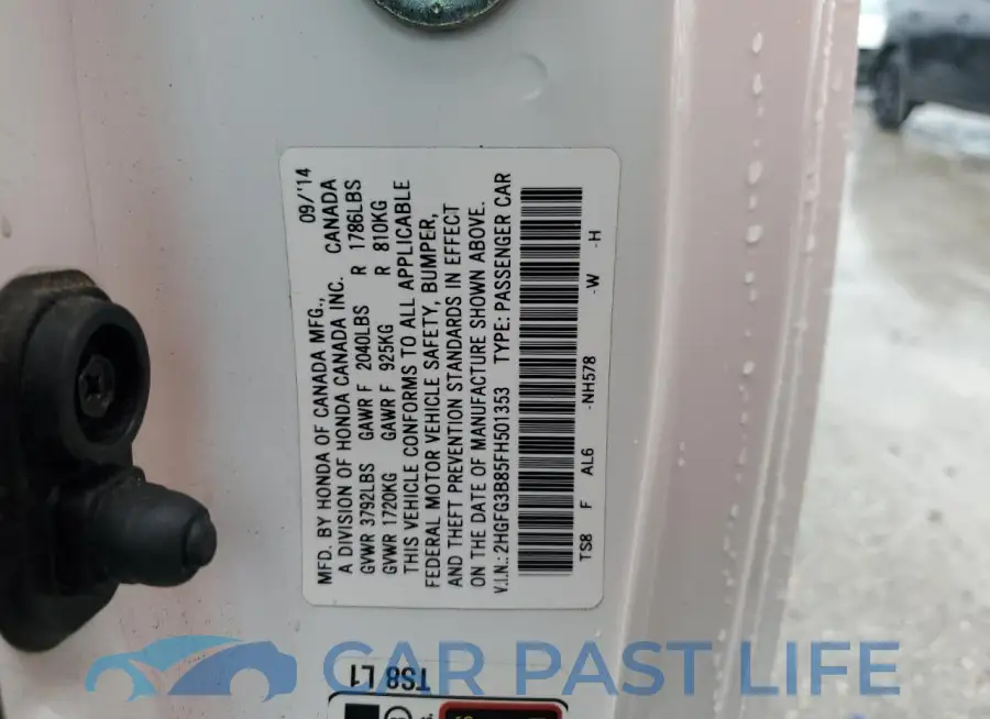 2HGFG3B85FH501353# 12