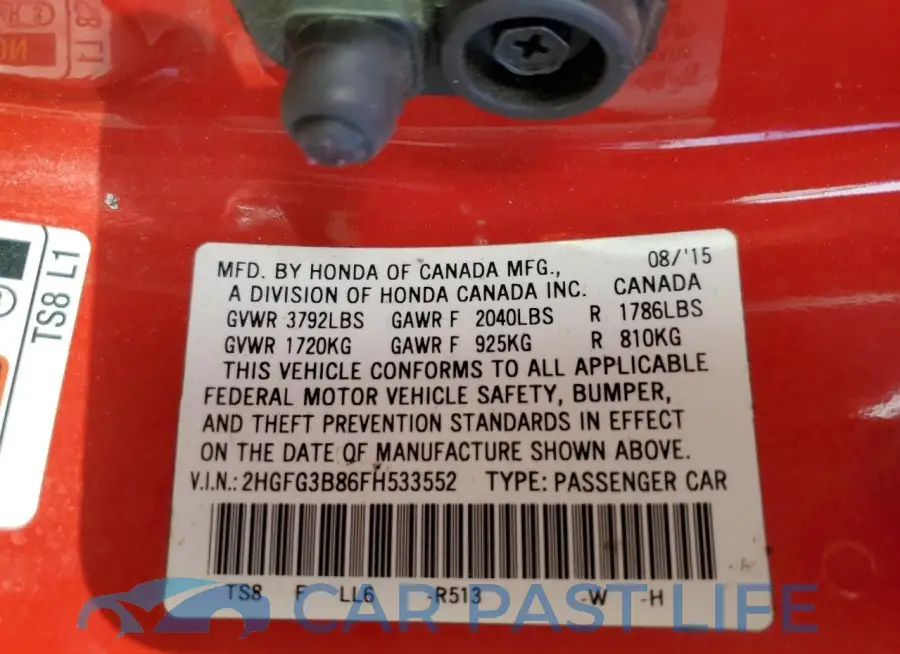 2HGFG3B86FH533552# 13