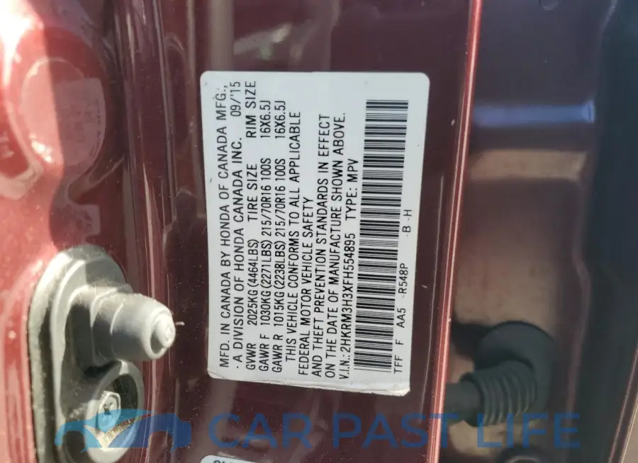 2HKRM3H3XFH554895# 14