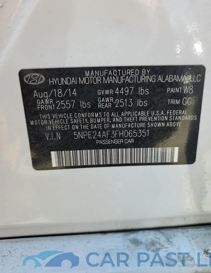 5NPE24AF3FH065351# 12