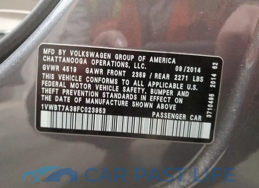 1VWBT7A38FC023953# 12