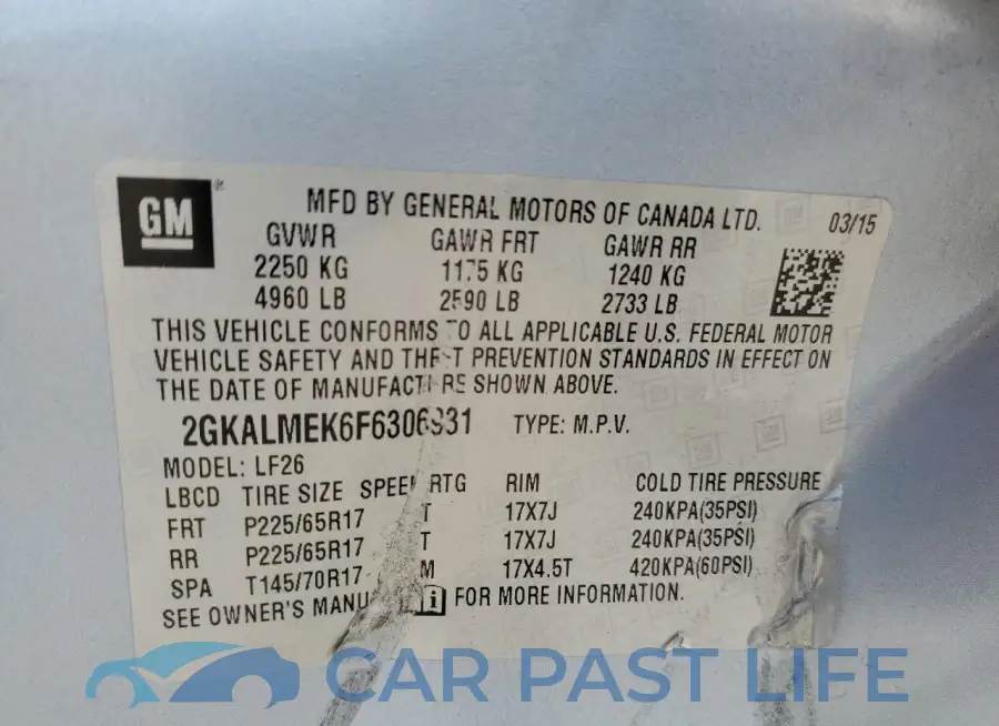 2GKALMEK6F6306931# 13