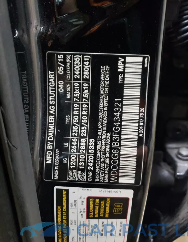 WDCGG8JB3FG434321# 13