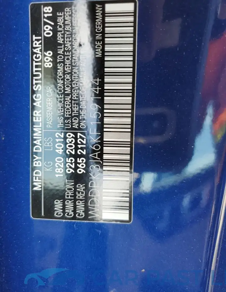WDDPK3JA6KF159144# 12