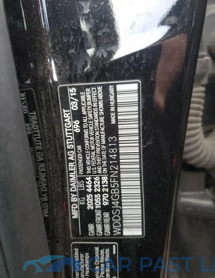 WDDSJ4GB5FN214813# 12