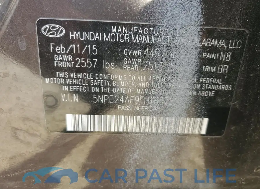 5NPE24AF9FH185722# 12