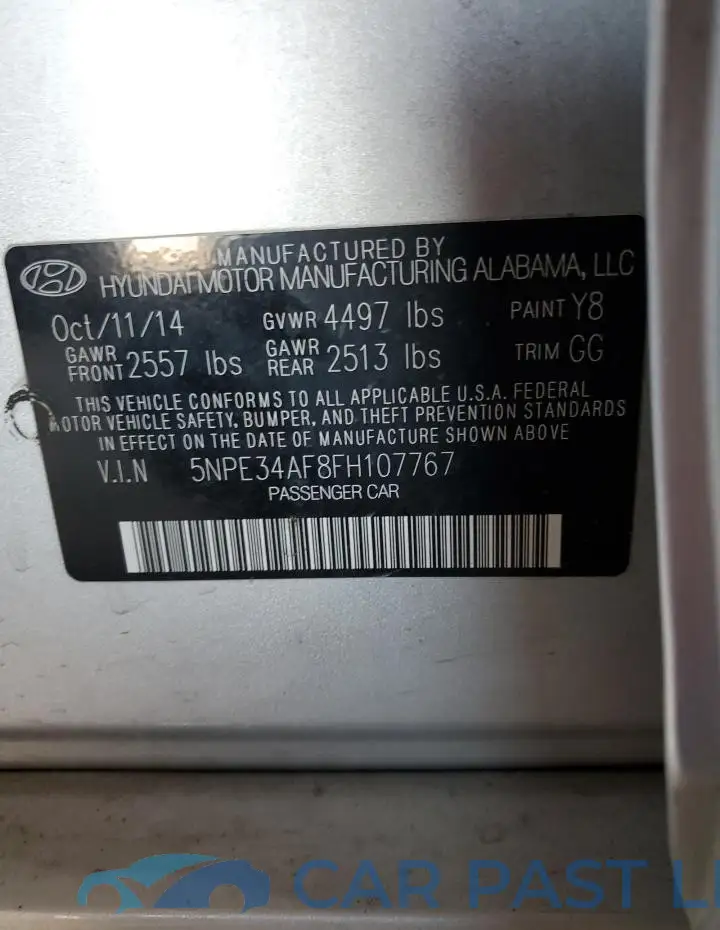 5NPE34AF8FH107767# 12