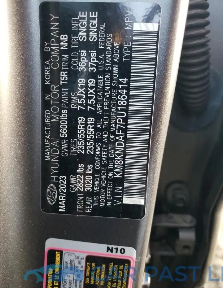 KM8KNDAF7PU186414# 14