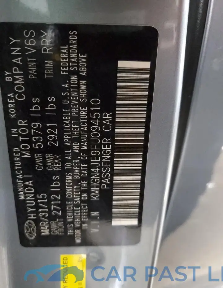 KMHGN4JE9FU094510# 13