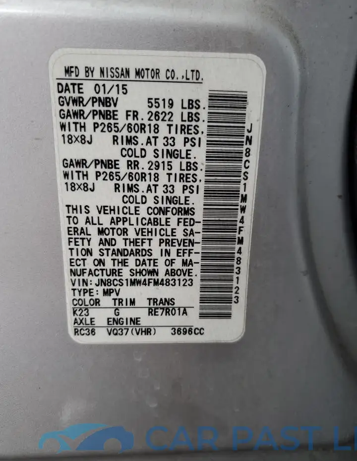 JN8CS1MW4FM483123# 13