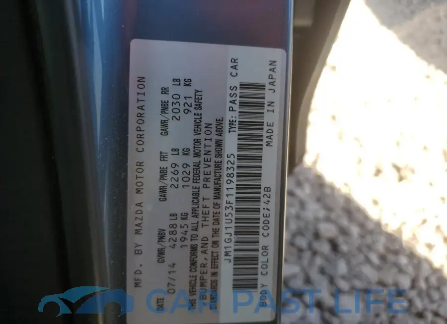 JM1GJ1U53F1198325# 12