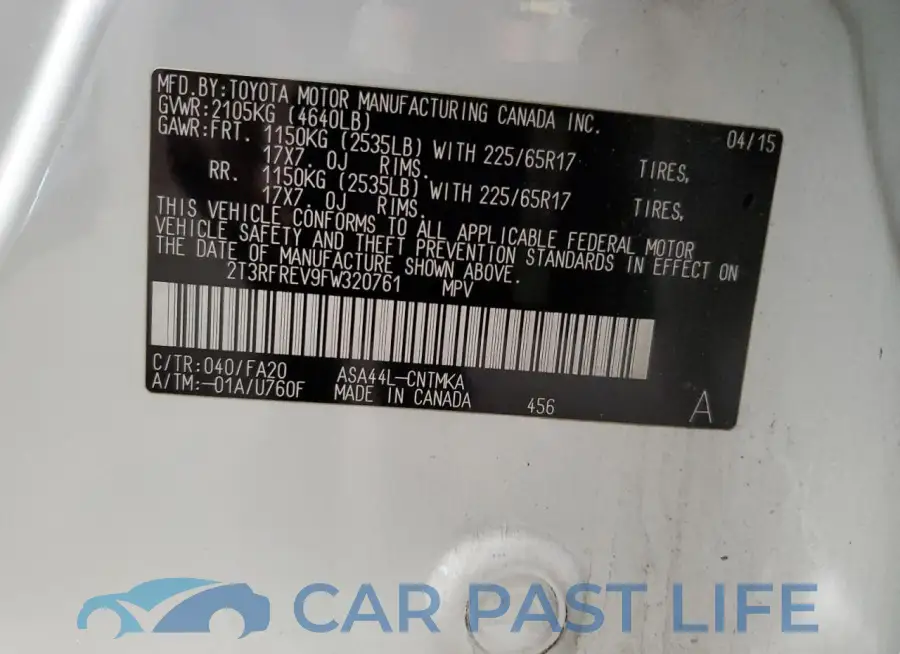 2T3RFREV9FW320761# 14