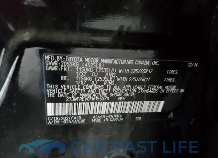 2T3WFREV8FW155370# 13