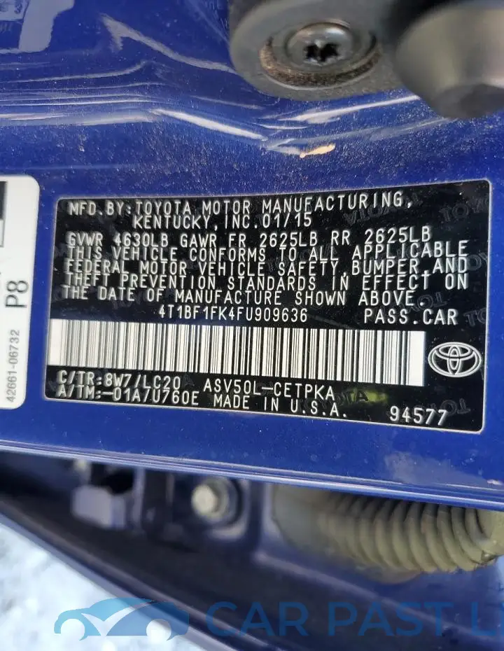 4T1BF1FK4FU909636# 12