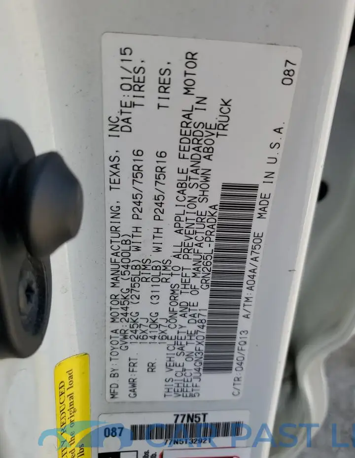 5TFJU4GN3FX074871# 12