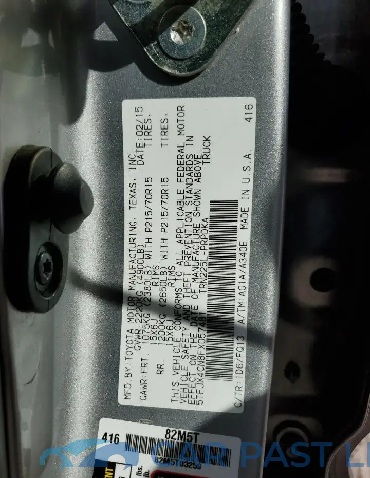 5TFJX4CN8FX057481# 12