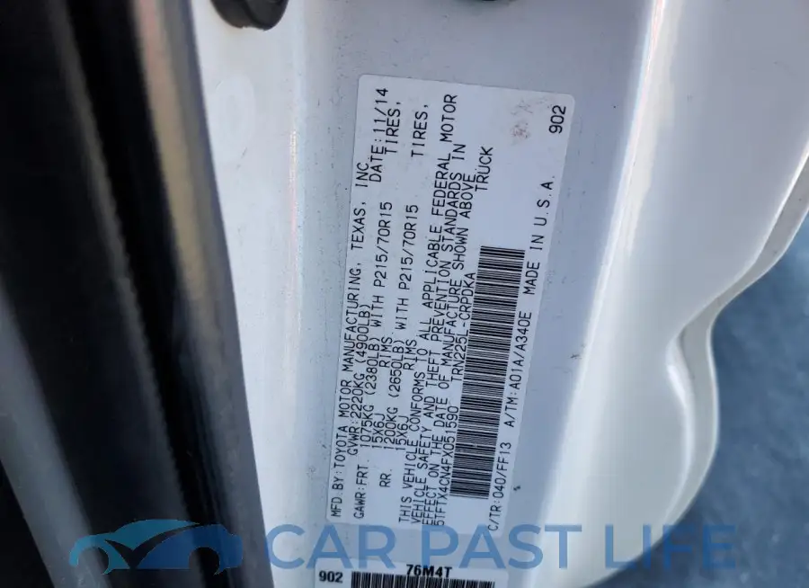5TFTX4CN4FX051590# 12