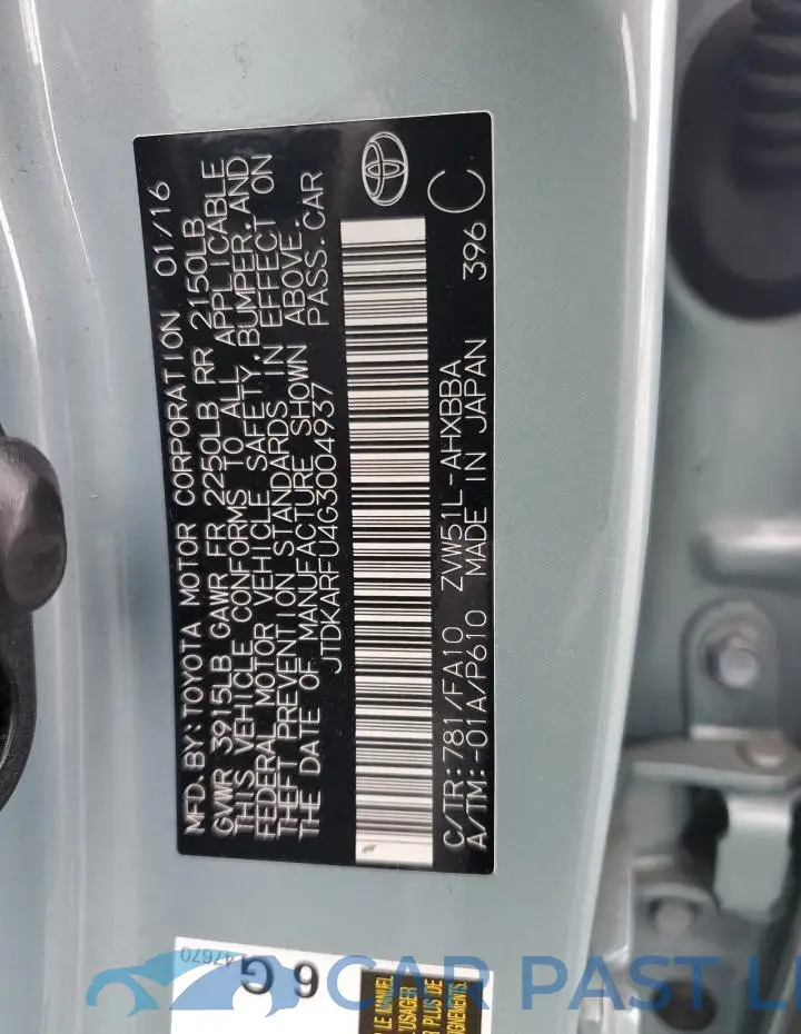 JTDKARFU4G3004937# 12