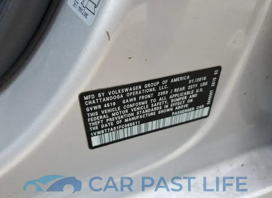 1VWBT7A31FC065011# 12