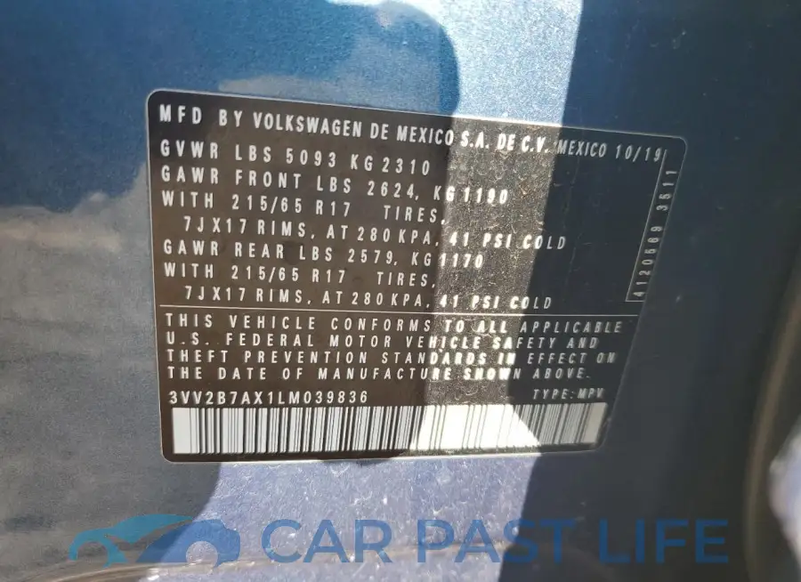 3VV2B7AX1LM039836# 12