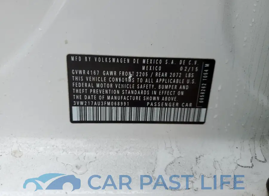 3VW217AU3FM068991# 13