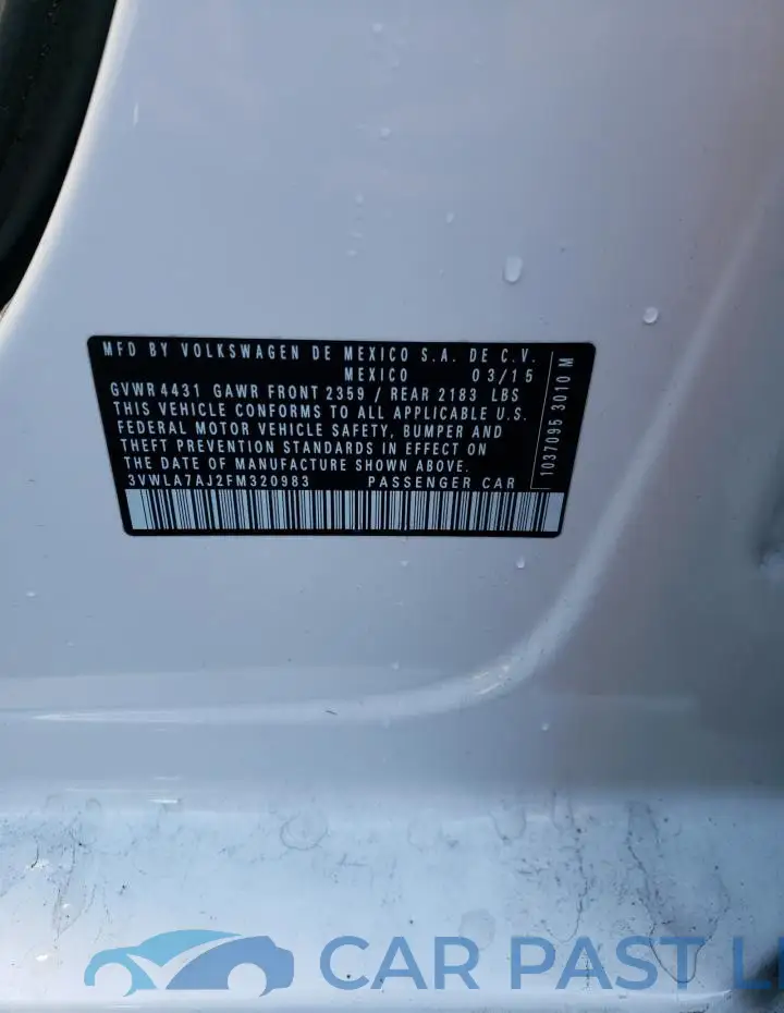 3VWLA7AJ2FM320983# 12
