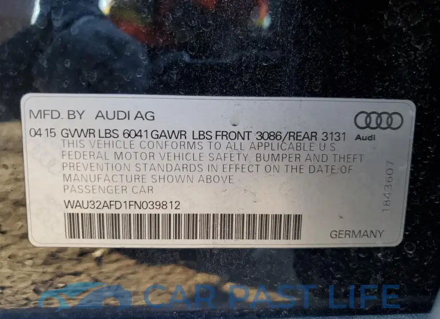 WAU32AFD1FN039812# 13