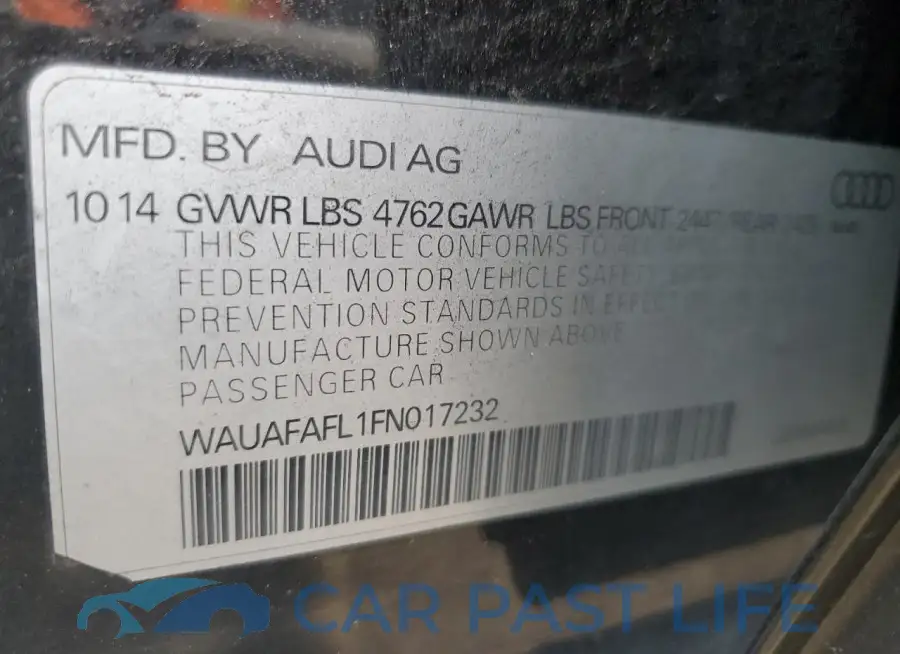 WAUAFAFL1FN017232# 12