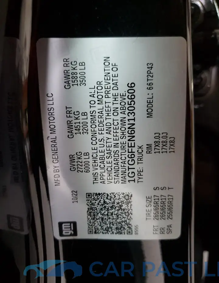 1GTG6FEN6N1305606# 12