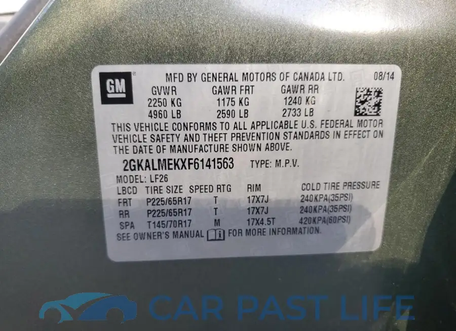 2GKALMEKXF6141563# 14
