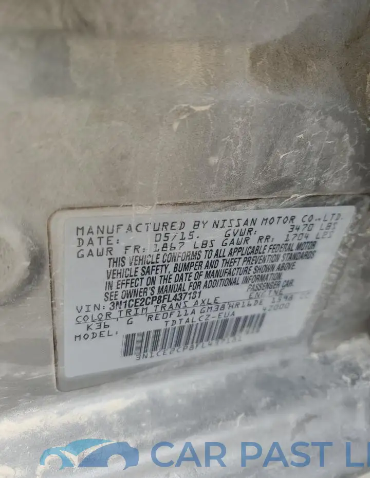 3N1CE2CP8FL437181# 13