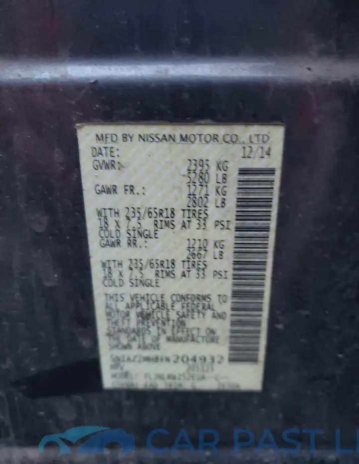 5N1AZ2MH8FN204932# 13