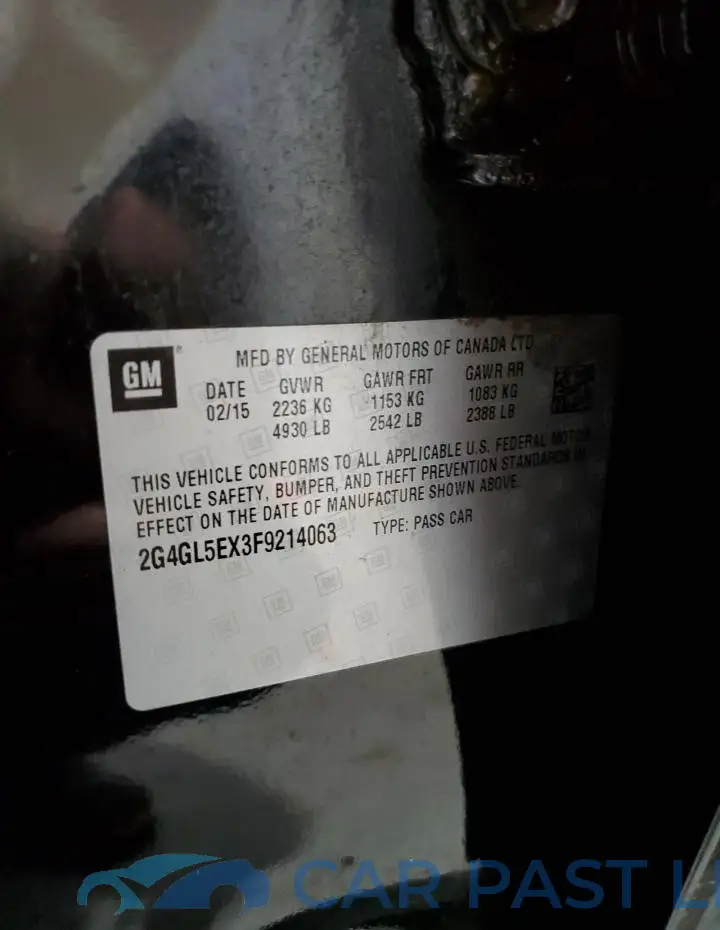 2G4GL5EX3F9214063# 12