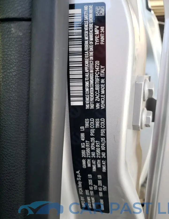 ZACCJBBT6FPC14720# 14