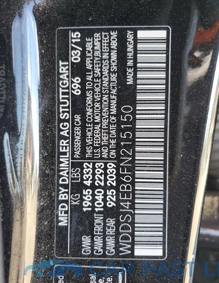 WDDSJ4EB6FN215150# 12
