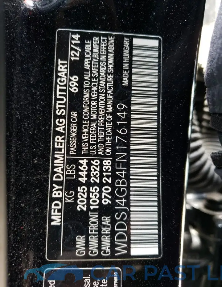 WDDSJ4GB4FN176149# 12