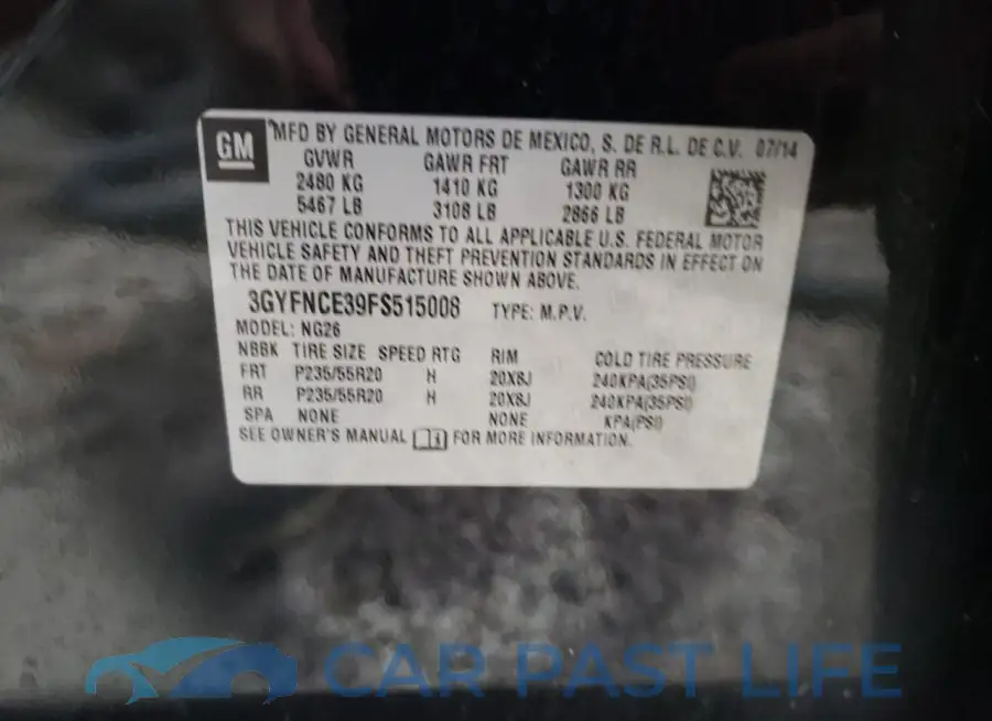 3GYFNCE39FS515008# 13