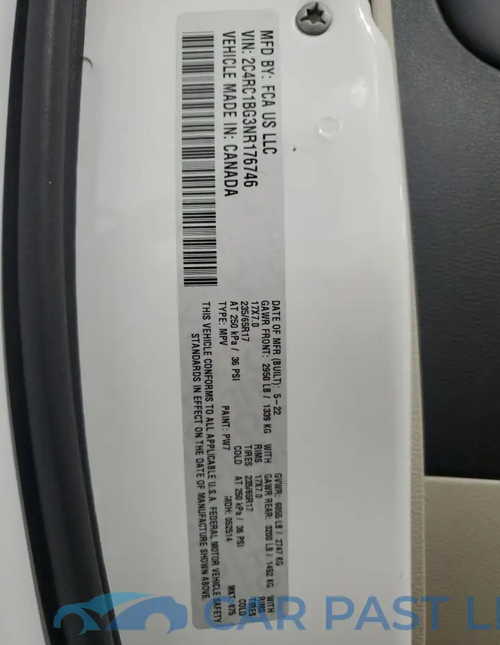 2C4RC1BG3NR176746# 14