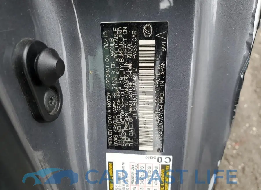 JTHSE5BC1F5004812# 13