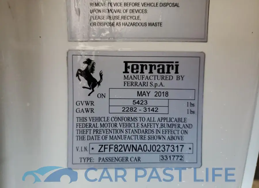 ZFF82WNA0J0237317# 14