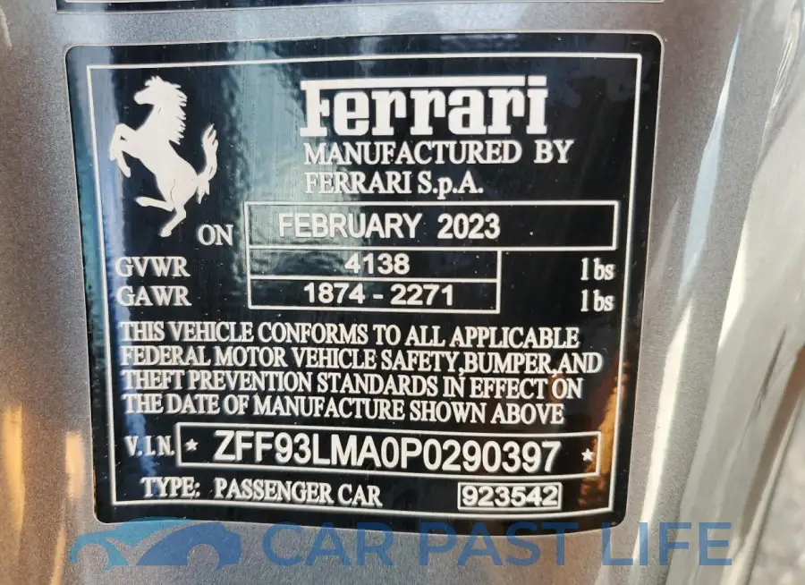 ZFF93LMA0P0290397# 13