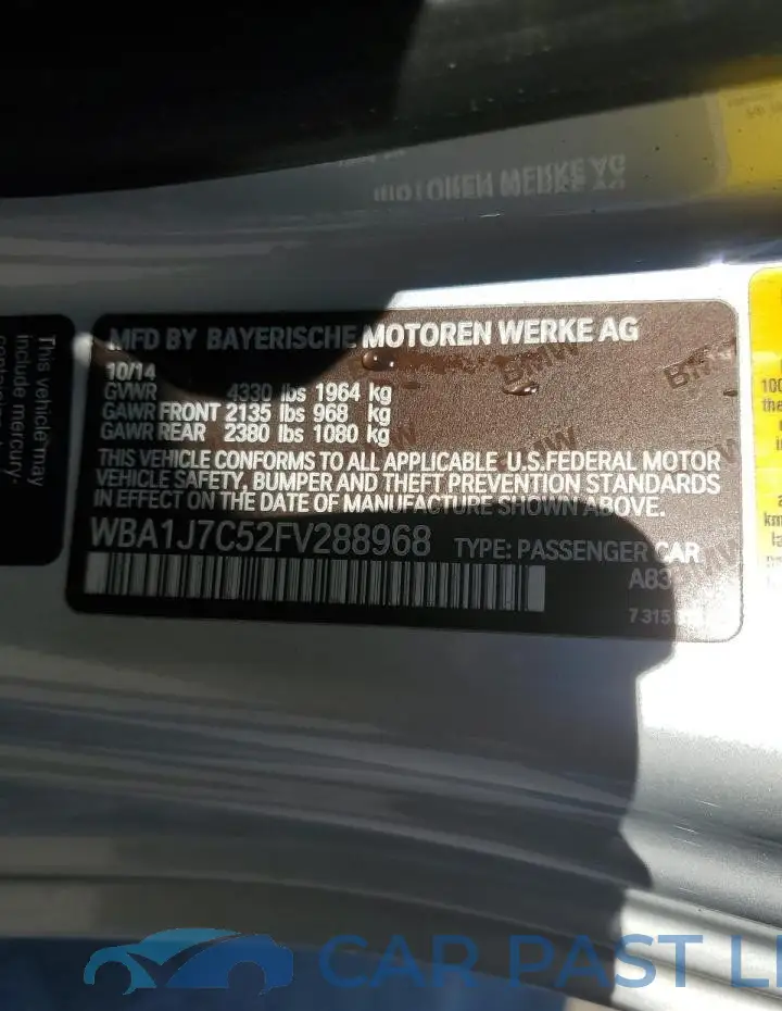 WBA1J7C52FV288968# 13