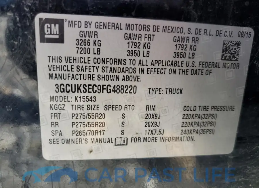3GCUKSEC9FG488220# 13