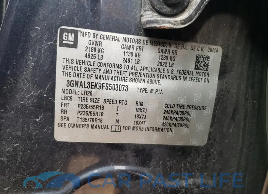 3GNAL3EK9FS503073# 13