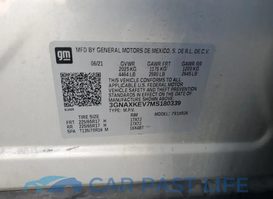 3GNAXKEV7MS180339# 13