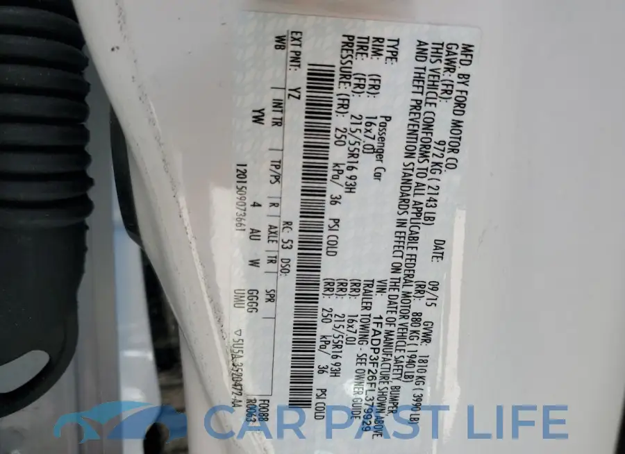 1FADP3F26FL379929# 12